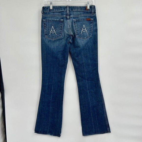 7 For All Mankind A Pocket Bootcut‎ Jeans Womens Size 27 Dark Wash Denim - Picture 6 of 10